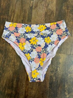 aerie Floral High-Waist high leg Bikini Bottoms